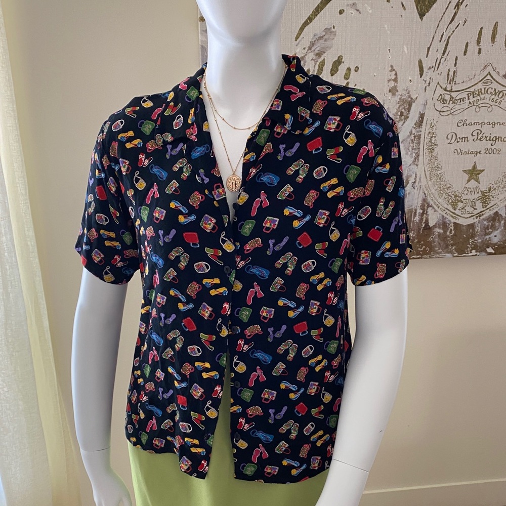 Beautiful vintage black button down